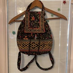 Vera Bradley used cloth black multicolor backpack great condition